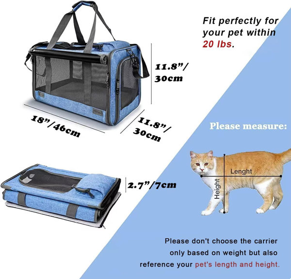 Tucker Murphy Pet Pet Carrier For Large And Medium Cats Soft